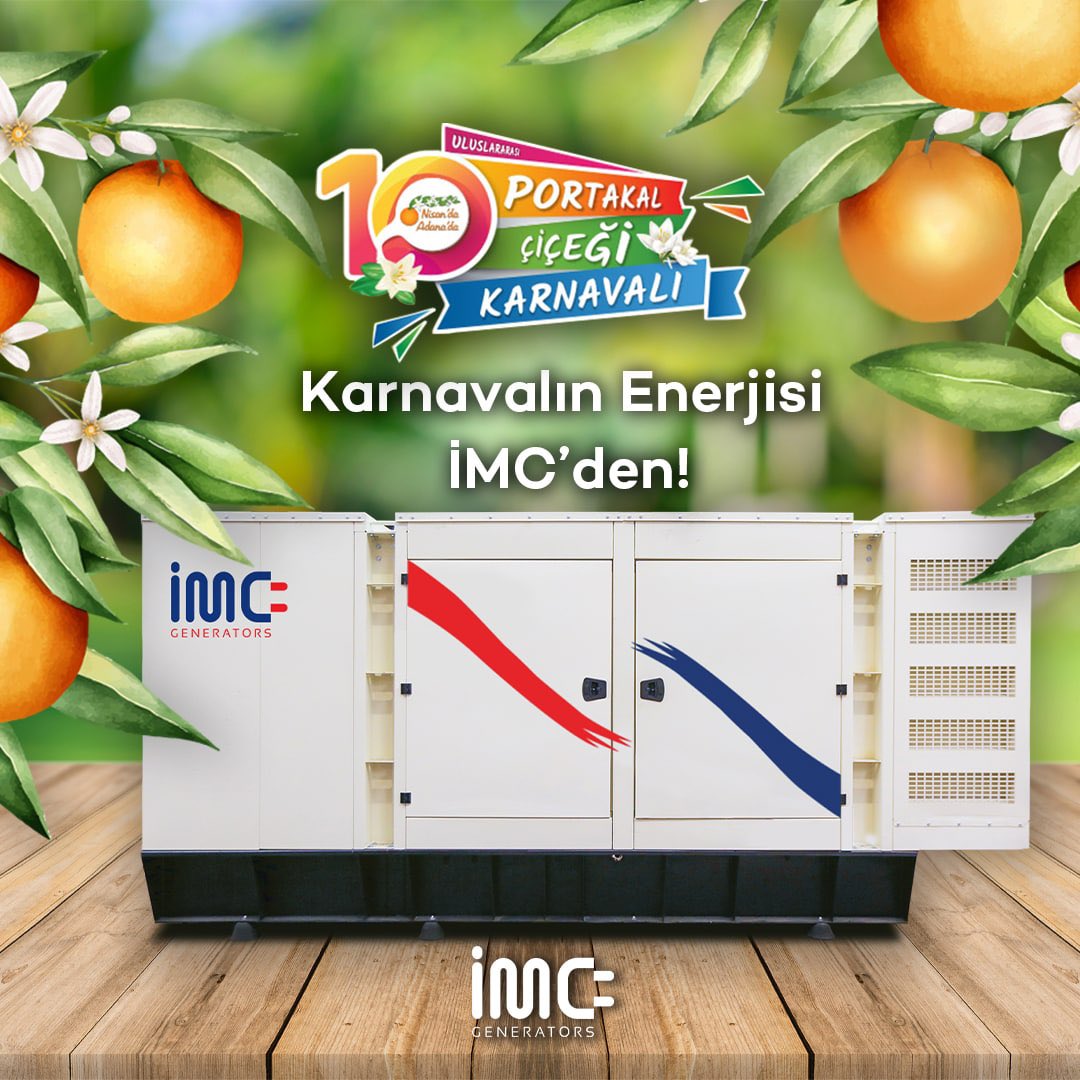 Karnavalın Enerjisi İMC'den!⚡️

Festival şehri Adana’da düzenlenecek olan 10. Uluslararası Portakal Çiçeği Karnavalı'nda tüm enerjimizle biz de sizlerleyiz. 🍊
——————

•
•
#jenerator #enerji #portakalçiçeğikarnavalı #nisandaadanada #adana