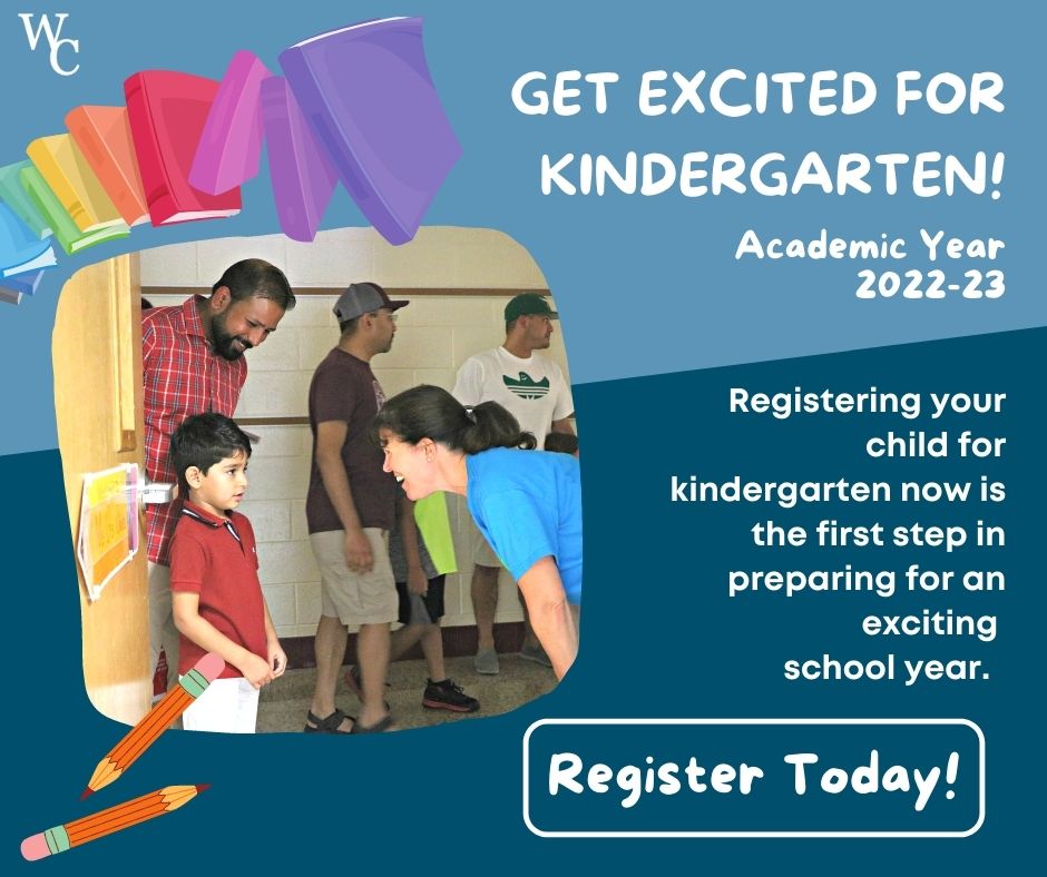 Get ready for all the excitement of kindergarten 🎉When you register your child now, not only are we able to start planning for your student’s arrival, you can make sure you're receiving important information &amp; event invitations!
  
Register now  ➡️ow.ly/LNpK50IpSaM #WCASD
