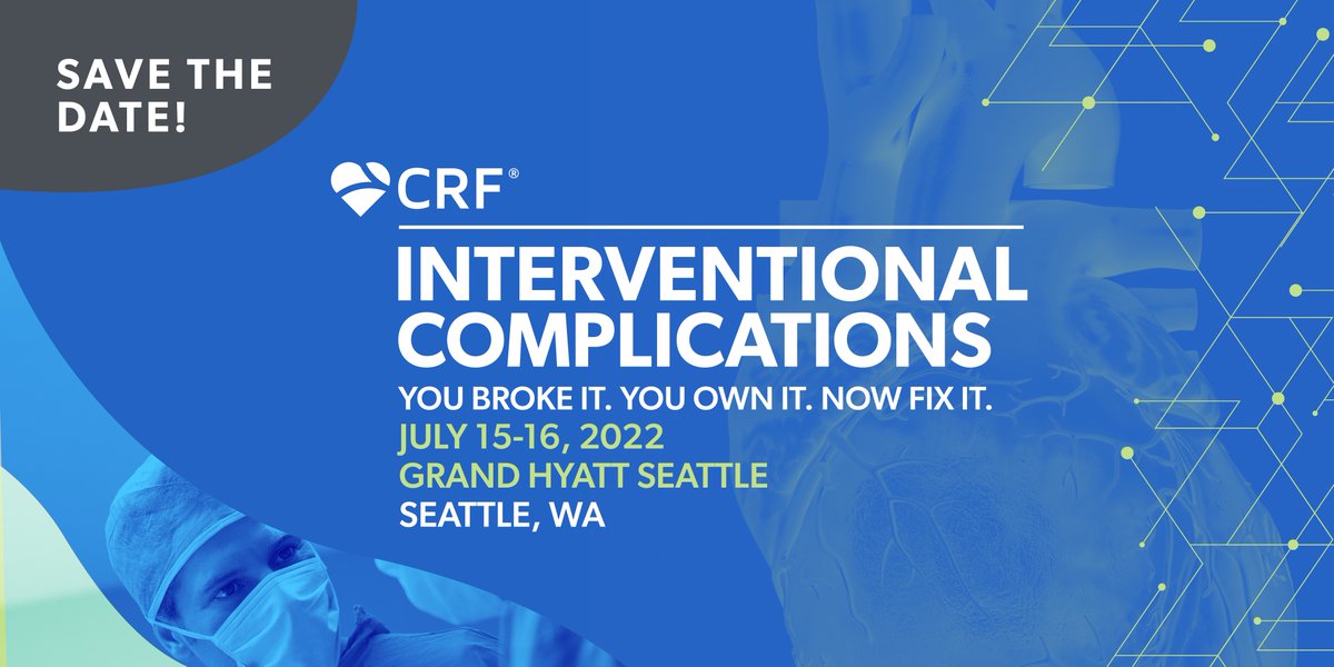 Save the Date for #CompCourse2022! Don’t miss the most comprehensive course designed for interventionalists on strategies for managing complications. More info coming soon! ow.ly/6g0150IpxpY #CardioEd #CardioTwitter @DrBillLombardi @jamiemccabeMD @ajaykirtane