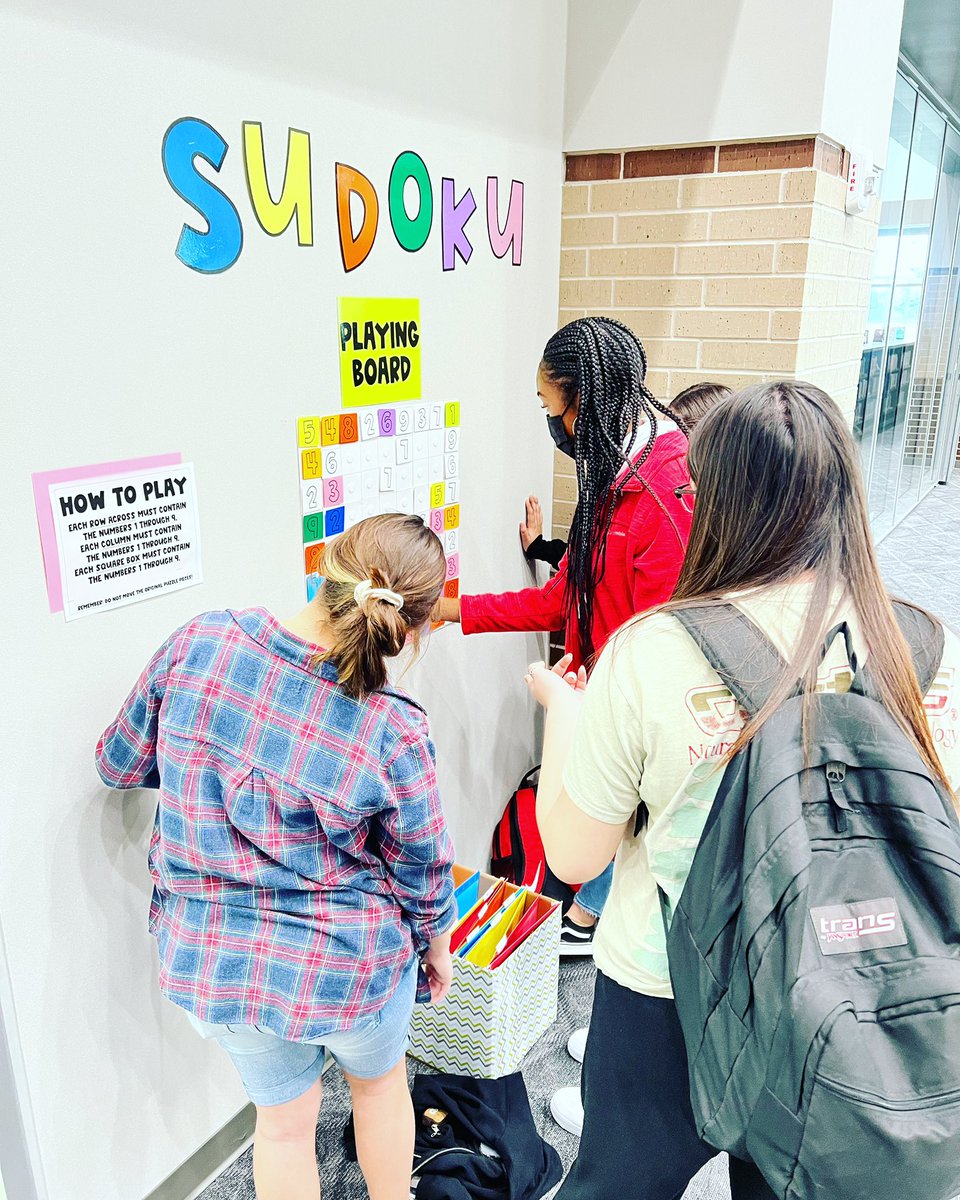 RandleHSlibrary's tweet photo. 📣 Calling all puzzle solvers! Swing by the library to see the new Sudoku puzzle. Help us by adding 1️⃣ or 2️⃣ numbers! https://t.co/zDVKMLU1Q6