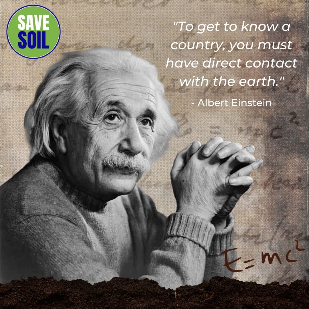 This human-earth connection was known to every wise man. Let us come together to save soil - our very body.
Follow the movement &amp; spread the message using #SaveSoil 
Action Now: savesoil.org 
#ConsciousPlanet <a href="/SadhguruJV/">Sadhguru</a> <a href="/AlbertEinstein/">Albert Einstein</a>
