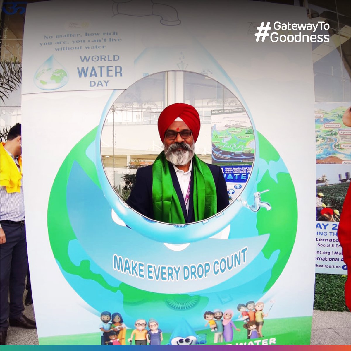 lkoairport's tweet photo. This #WorldWaterDay, #LucknowAirport organized various engaging activities– such as nukkad naatak, selfie points, painting competition, webinar and more – to spread awareness about the importance of water and the different methods for its conservation. 

 #WaterIsLife #SaveWater https://t.co/cWFXwvEtWX