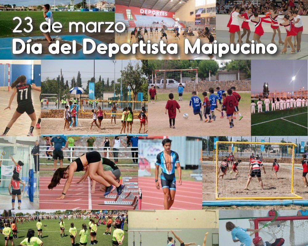 Les deseo un gran día a los y las deportistas maipucinas.

Nuestro departamento es cuna de grandes atletas que nos representan con esfuerzo y compromiso, siempre con el orgullo de ser maipucinos.

 ¡Feliz día para todos!
