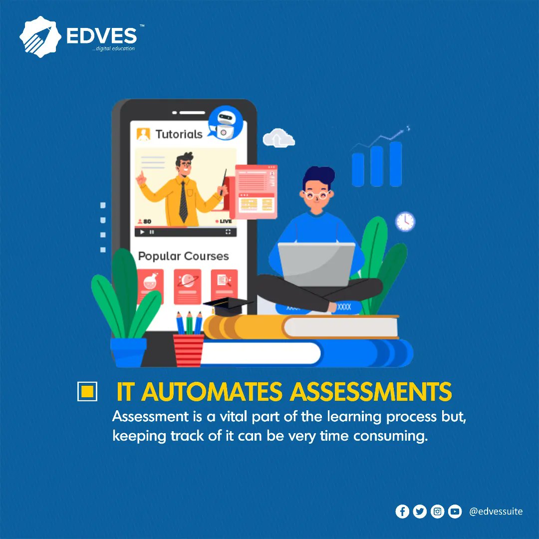 EdvesSuite's tweet image. Students assessment and grading is easier with a learning management system.

#digitizedlearning #learningoutcomes #learningmanagementaolutions #teachers #educators #education
