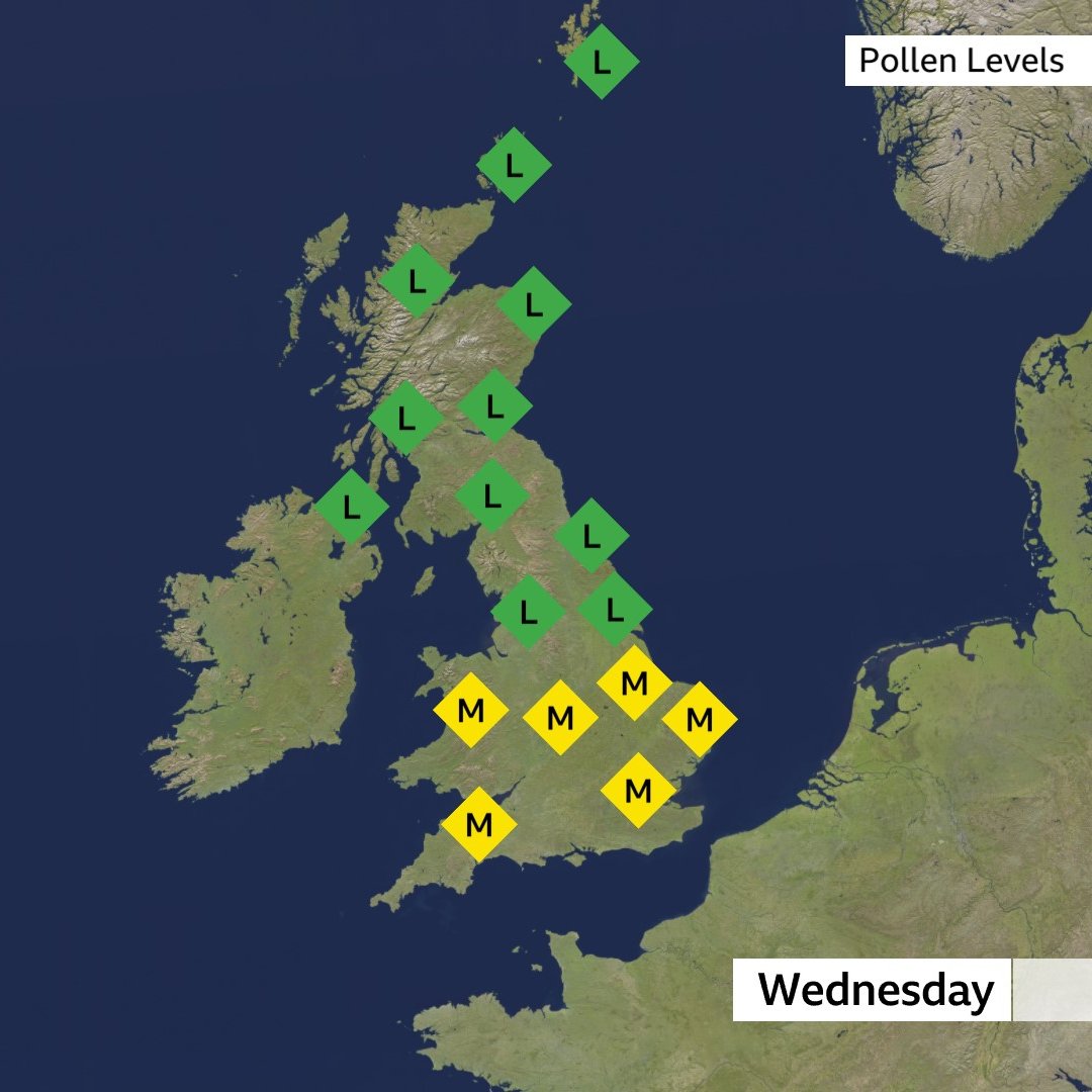 BBC Weather on Twitter "Hay fever sufferers may well notice a few more