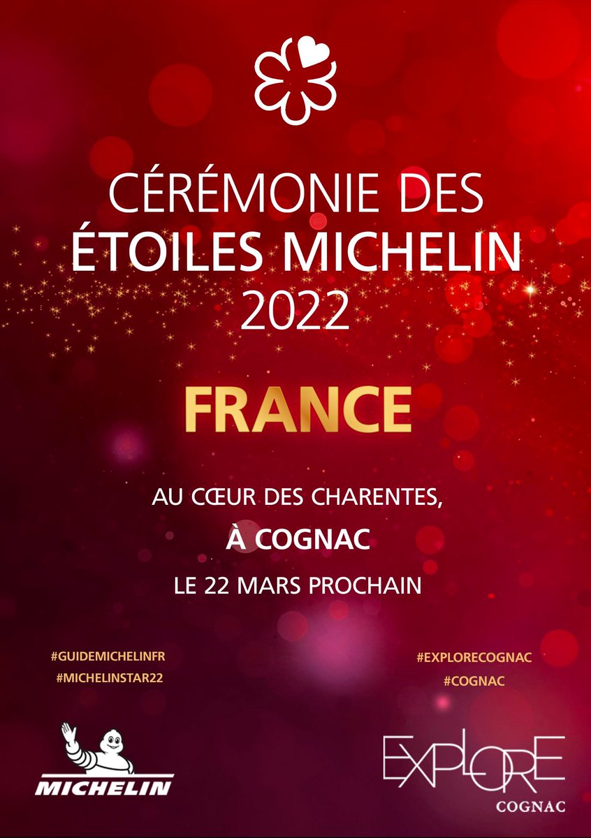 Nouvelle-Aquitaine Tourisme (@na_tourisme) on Twitter photo Etoilés #Michelin Palmarès #2022👨🍳 | Le <a href="/guideMichelinFR/">Le guide MICHELIN</a> a dévoilé hier son millésime 2022 depuis le territoire de #Cognac.
Félicitation aux 6 nouvelles tables étoilées de la Région <a href="/NvelleAquitaine/">Nouvelle-Aquitaine</a>
👉La liste complète tinyurl.com/ychx8jnj Etoilés #Michelin Palmarès #2022👨🍳 | Le <a href="/guideMichelinFR/">Le guide MICHELIN</a> a dévoilé hier son millésime 2022 depuis le territoire de #Cognac.
Félicitation aux 6 nouvelles tables étoilées de la Région <a href="/NvelleAquitaine/">Nouvelle-Aquitaine</a>
👉La liste complète tinyurl.com/ychx8jnj