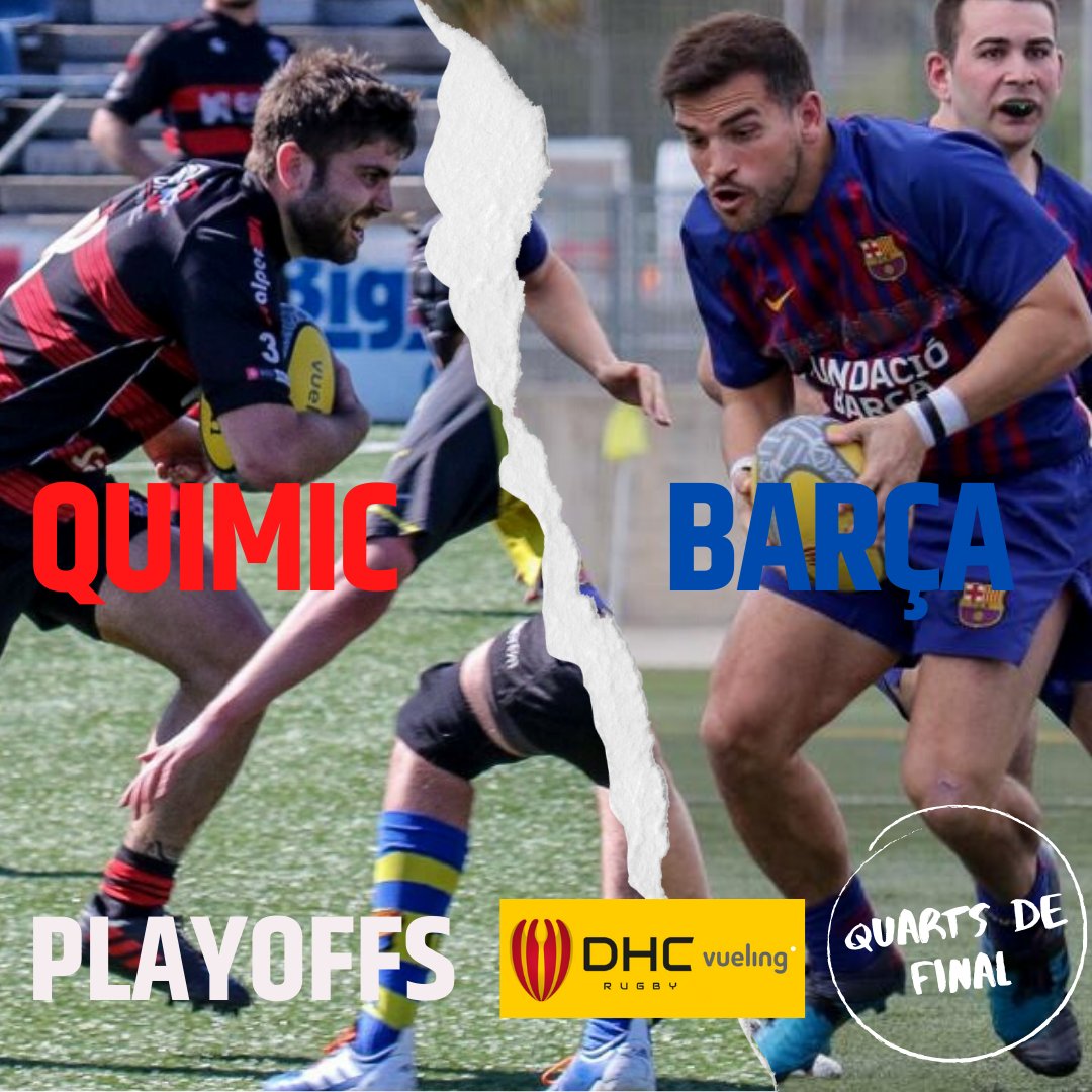Federació Catalana de Rugby (@rugby_cat) on Twitter photo Un derbi molt especial als quarts de final de la #DHCVueling🏆
El <a href="/QuimicRugby/">Quimic Equip Rugby</a> i el <a href="/FCBRugby/">FC Barcelona Rugby</a> Blau es juguen dissabte a les 20h a la Teixonera un bitllet per a les semifinals 🔥🔥 Un derbi molt especial als quarts de final de la #DHCVueling🏆
El <a href="/QuimicRugby/">Quimic Equip Rugby</a> i el <a href="/FCBRugby/">FC Barcelona Rugby</a> Blau es juguen dissabte a les 20h a la Teixonera un bitllet per a les semifinals 🔥🔥