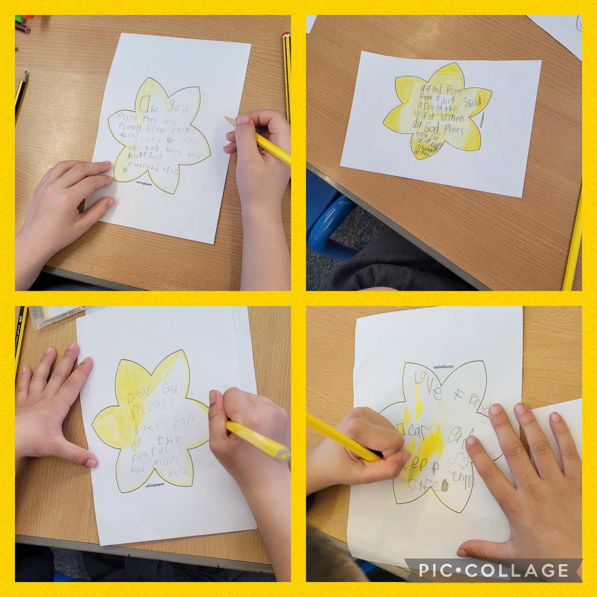 StPetersYear1's tweet photo. Today we joined the rest of the school in a minutes silence reflecting on the pandemic then we wrote prayers of reflection.#NationalDayofReflection #mustardseedfaith https://t.co/BmmzDgLo1s