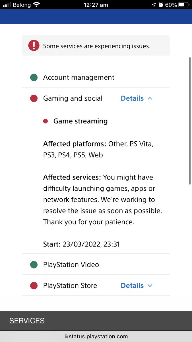 gromkour's tweet photo. It’s an issue on Sony’s behalf, not the game itself https://t.co/NgtcMXgmyw