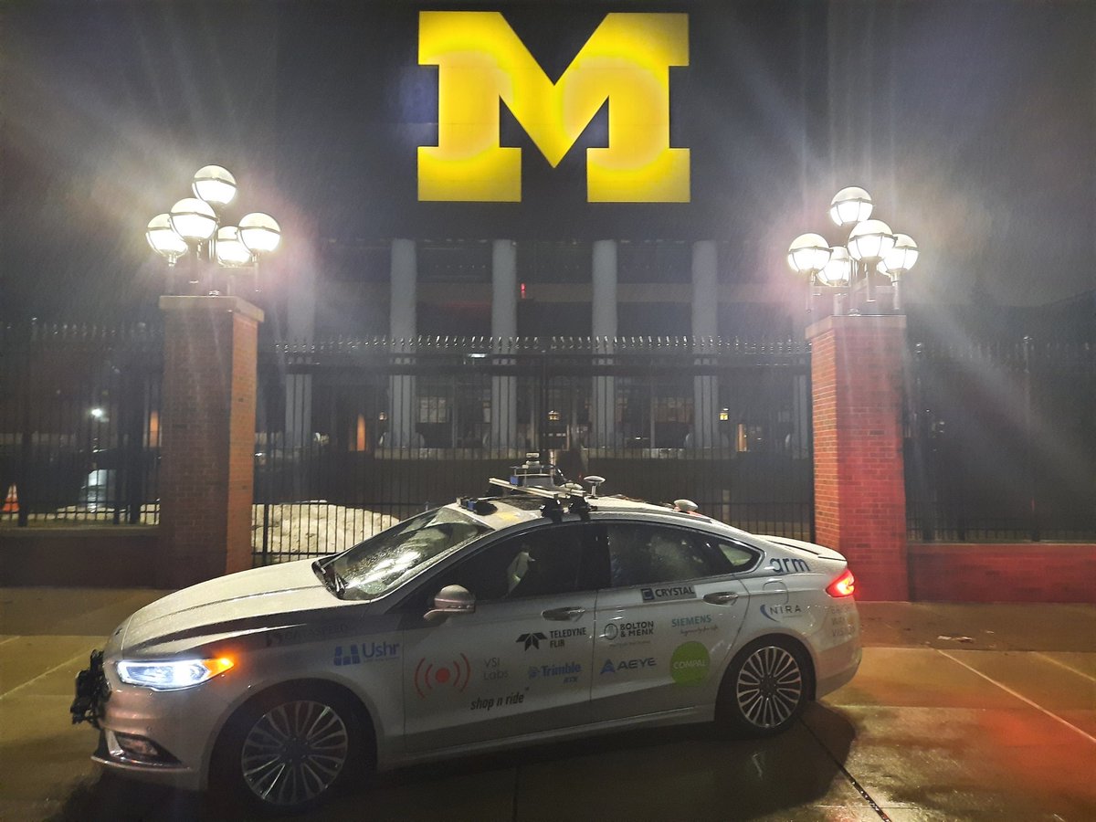 VSI_Labs's tweet photo. A couple of weeks ago VSI headed to Ann Arbor, MI, for some late-night and early-morning #objectdetection testing with a partner. Pictured here is one of our vehicles in front of "The Big House" at @UMich, one of the largest stadiums in the world!
#vsilabs #adas #sensortechnology https://t.co/c2bqbIAD2j