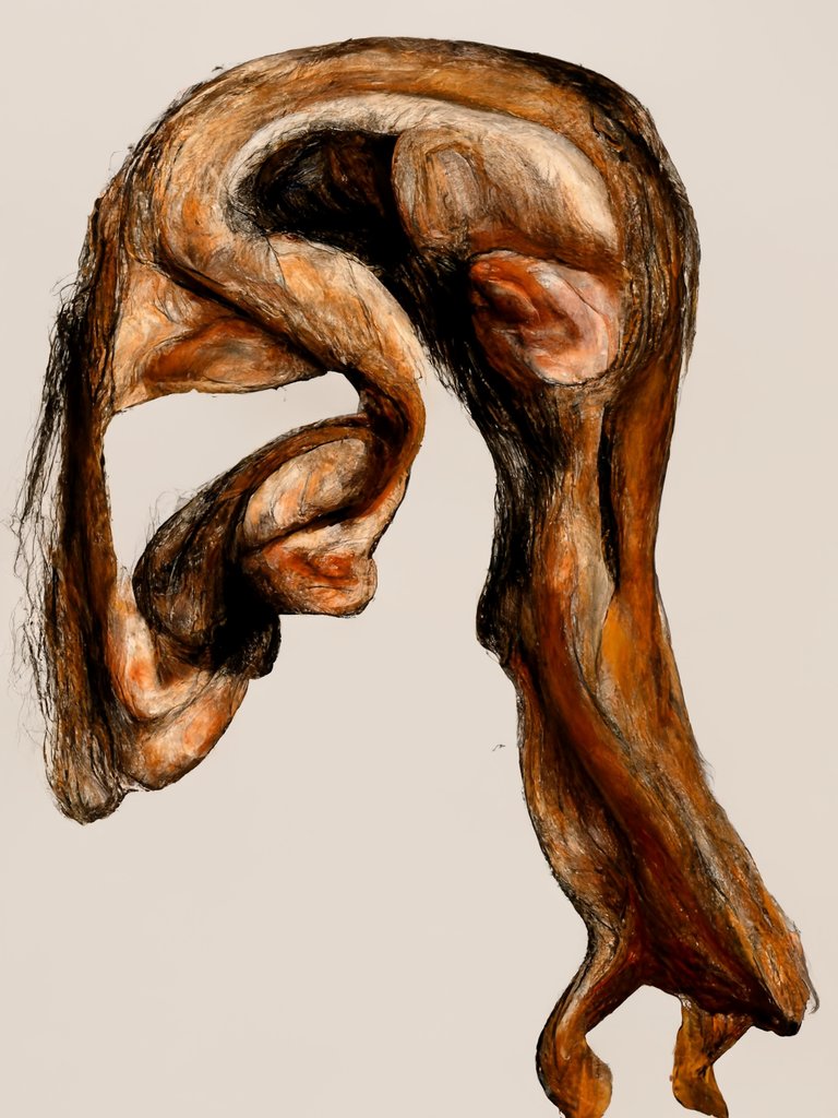 Prompt: "If you want to challenge a neural model, ask it to draw an ear, a hand or legs." <a href="/midjourney/">Midjourney</a>