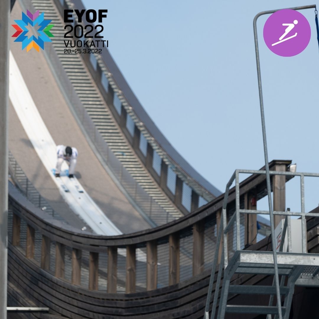 Get ready for the next competition!!!🙌
Boys Ski jumping starts at 16.30 (FIN) 
45 athletes will compete for the gold🥇
I wonder who will win?🤔

#EYOFVuokatti2022 #EYOF #EOC #InspiringSportInEurope #ReadyToShine #lahti