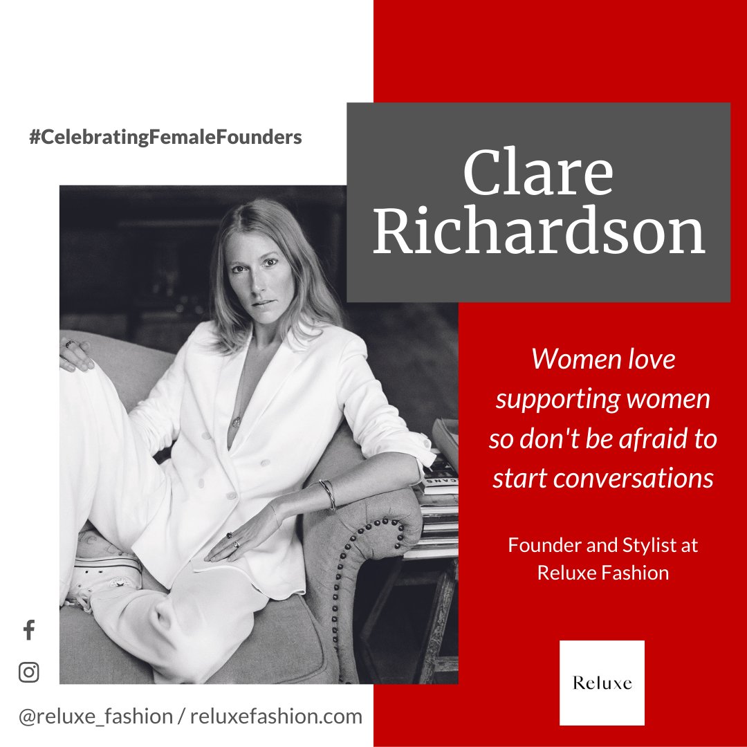 "Surround yourself with positive people. Since starting Reluxe I have had the pleasure of getting to know some incredible women...so don't be afraid to start conversations"

In celebration of inspiring founders such as Clare from Reluxe Fashion 

#celebratingfemalefounders #IWD22