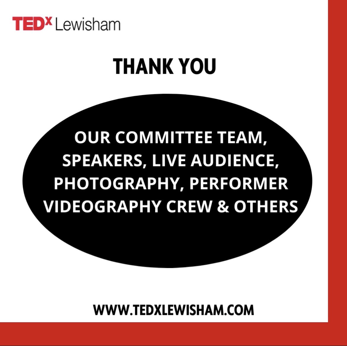 What a splendid TEDx Lewisham talk yesterday <a href="/RachelOnikosi/">Rachel Onikosi</a> 

<a href="/lynroseaman/">Now You're Talking</a> <a href="/iverbalize/">iVerbalize</a> <a href="/bourdelon/">Alexandra Bourdelon</a> <a href="/Morriglori/">Gloria Lambert-Morri</a> <a href="/jermainetjones/">J JONES</a> <a href="/CorpixPhoto/">Corpix Photography</a> <a href="/Commercial_Gold/">Goldsmiths Conference Services Team</a> 

<a href="/LewYouTheatre/">LewishamYouthTheatre</a> <a href="/Mr_Unique_Voice/">🟣ŇⒶ𝐧𝕒 ｍค𝐑ᶠ𝐨 🇬🇭</a> <a href="/NimalJude/">N</a> <a href="/ActionLewisham/">Climate Action Lewisham</a> <a href="/jwhpage/">Lucinda Whittington</a> <a href="/FruitflyC/">Fruit Fly Collective</a> <a href="/JonasAp23/">Jonas Andrew-Phillip🇬🇩🇬🇲</a> @andycoleynlp <a href="/YinkaEwuola/">Yinka Ewuola</a> 💚