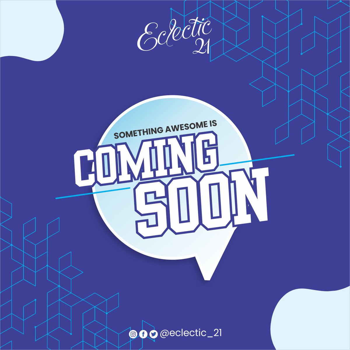 eclectic_21's tweet photo. We have amazing projects coming to you SOON!!!
Projects like ;
Nkem (Short film)
Yeye Cabaret
Cold Feet (Short
film)
You don't want to miss this, follow @eclectic_21 for instant updates.
#eclectic21 #comingsoon #watchthispace
#Africanculture #coldfeet #shortfilm https://t.co/rsbKC5wWzg