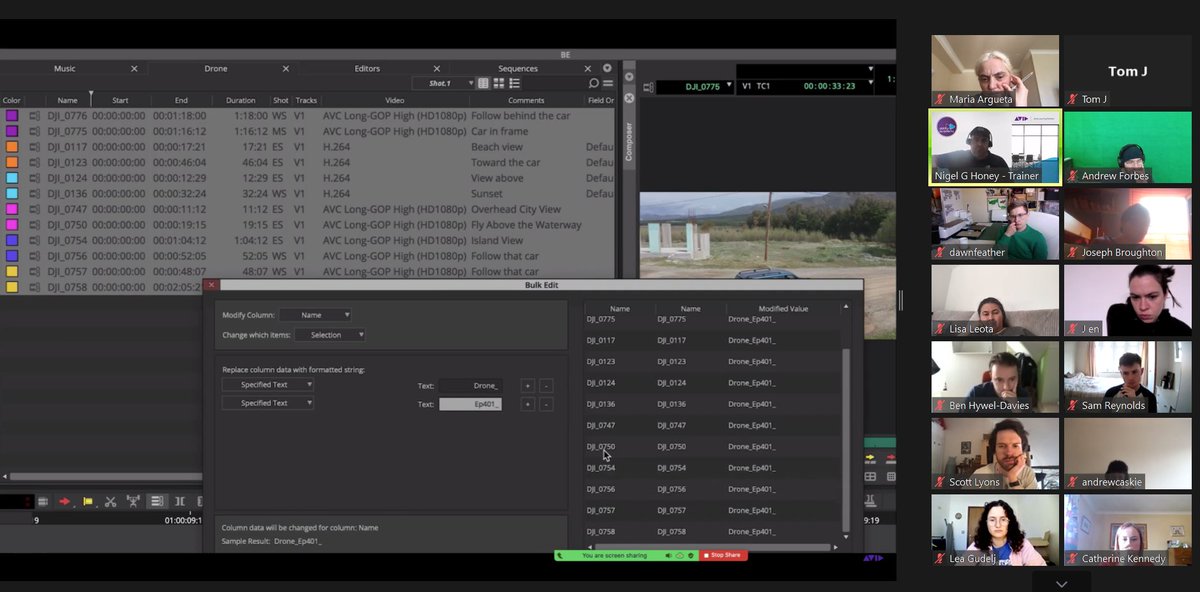 ThePipelineSal1's tweet photo. After lunch @nhoney has been showing our cohorts bulk editing in Avid #editassistant #technicaloperator #screenskils https://t.co/wNwQbxinWW