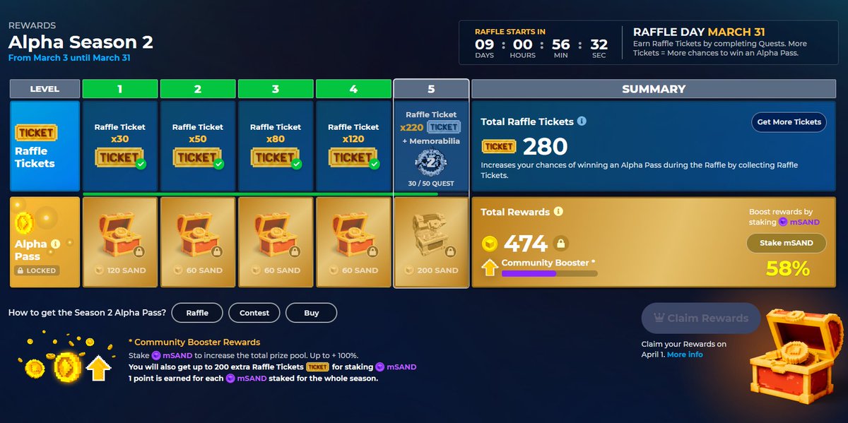 theraboy's tweet photo. @TheSandboxGame I just participated in the daily #SandboxAlphaS2Contest for a chance to earn up to 1,000 $SAND! Starting March 22 - Ticket Day. Check out my screenshot below!
👇 #SandboxAlphaS2 https://t.co/PocrTjyyQn