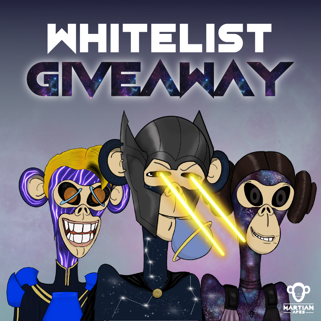 martianapes's tweet photo. 💣💣 GIVEAWAY ALERT 💣💣

📢 📢 Win a WL spot for our Genesis PreSale and mint up to 4 Martian Apes at 0.12 ETH❗ 

✔️ Follow @martianapes
✔️ Join https://t.co/TnRC0lNUFO
✔️ Like ➕ RT
✔️ Tag 3️⃣ of your pals

⌛ Join now ❗

#martianapes #nfts #nftgiveaway #nftcommunity #eth https://t.co/t5URPfVhGl