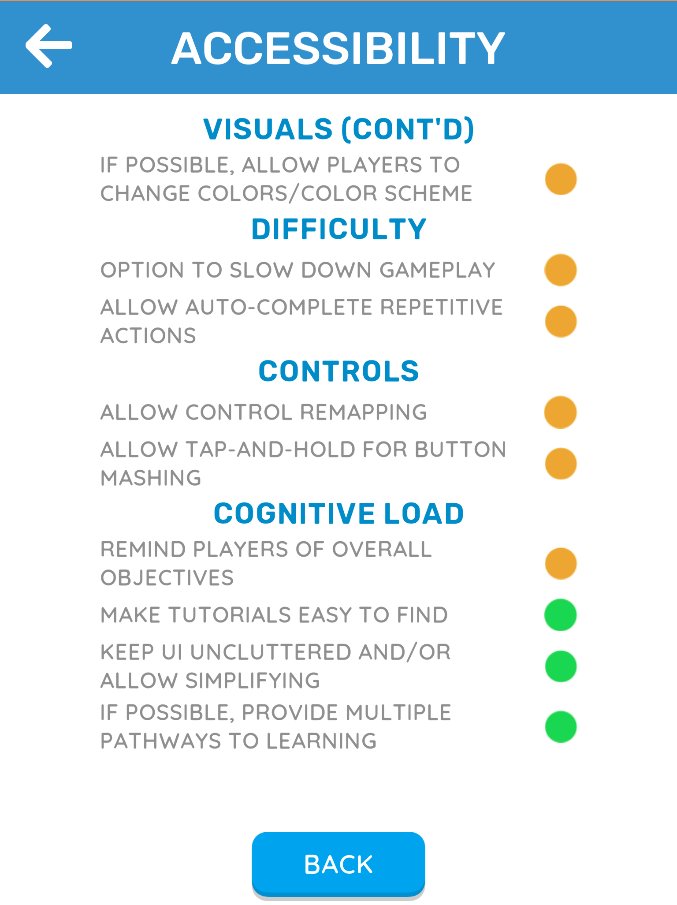 keithAtPlay's tweet image. First use of the new accessibility menu linked directly from the start screen.  Def not perfect, but I hope a solid start. Thx to @ianhamilton_, @IGDAGameAccess &amp;amp; everyone involved with gameaccessibilityguidelines.com for providing a framework. #GameAccessibility #IndieGameDev
