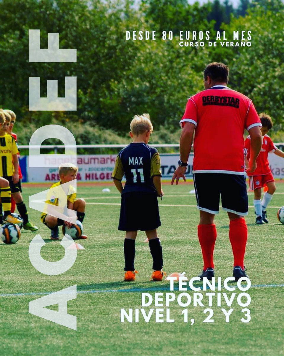 Acadefbarcelona's tweet photo. ⚽️intensivo de verano⚽️

📝 A qué esperas para inscribirte 

Contacto:

📧coordinador.barcelona@acadef.es 

📞607971285 https://t.co/E7TzQGwWtu