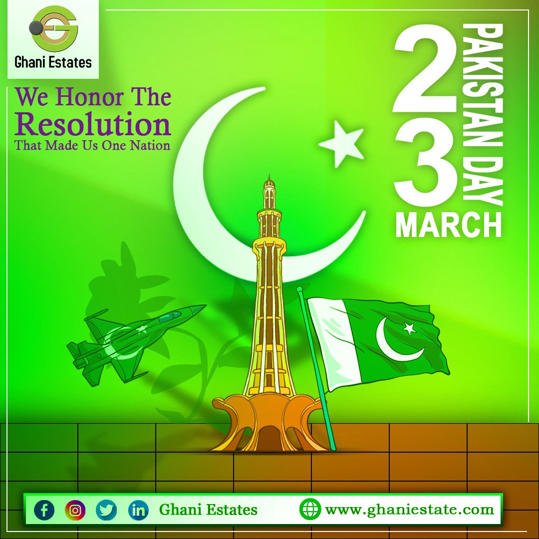 GhaniEstates's tweet photo. Youm e Pakistan 
23 March 2022
"If we want to make this great State of Pakistan Happy and Prosperous, We should Wholly and Solely concentrate on the well-being of the people, and especially of the Masses and the Poor".
Quaid e Azam Muhammad Ali Jinnah
پہچان ہماری پاکستان https://t.co/h4Vo3vIeus