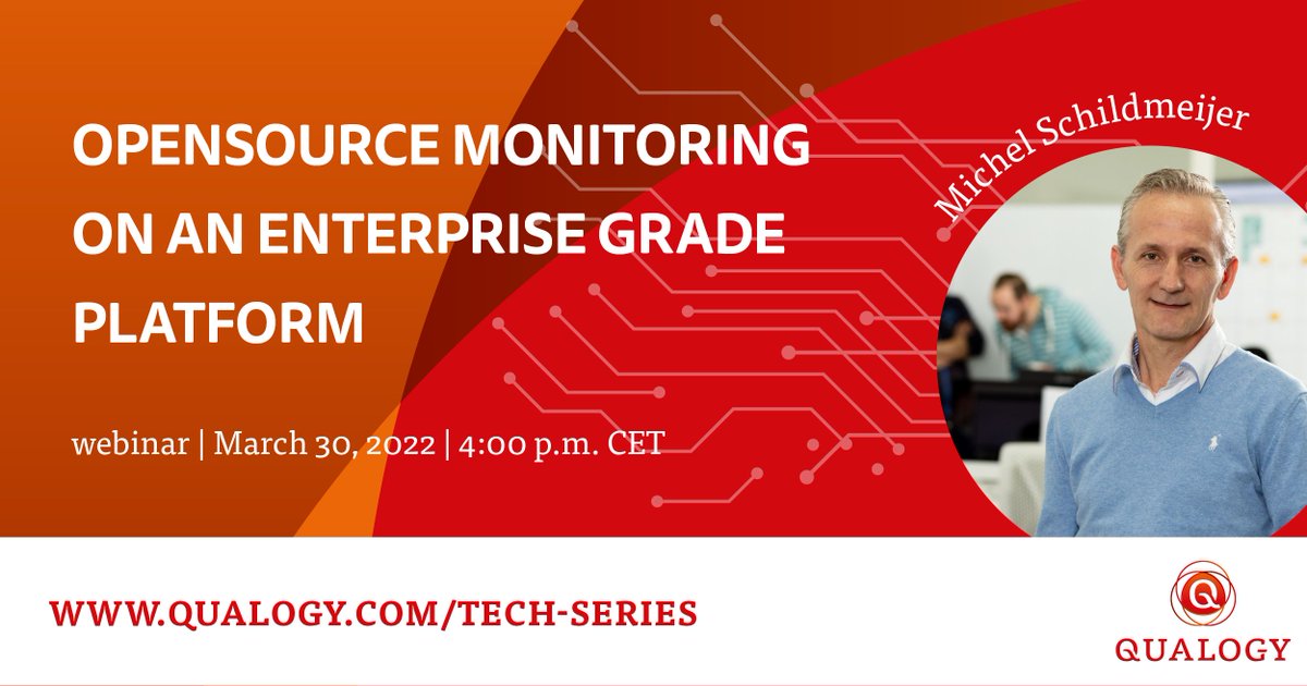 QUALOGY'S TECH SERIES - On Wednesday, March 30, Qualogy is hosting the webinar "OpenSource monitoring on an Enterprise grade platform," featuring <a href="/MNEMONIC01/">Michel</a>. For more information and to register, visit bit.ly/37kx2Yd

 #webinar #opensource #monitoring