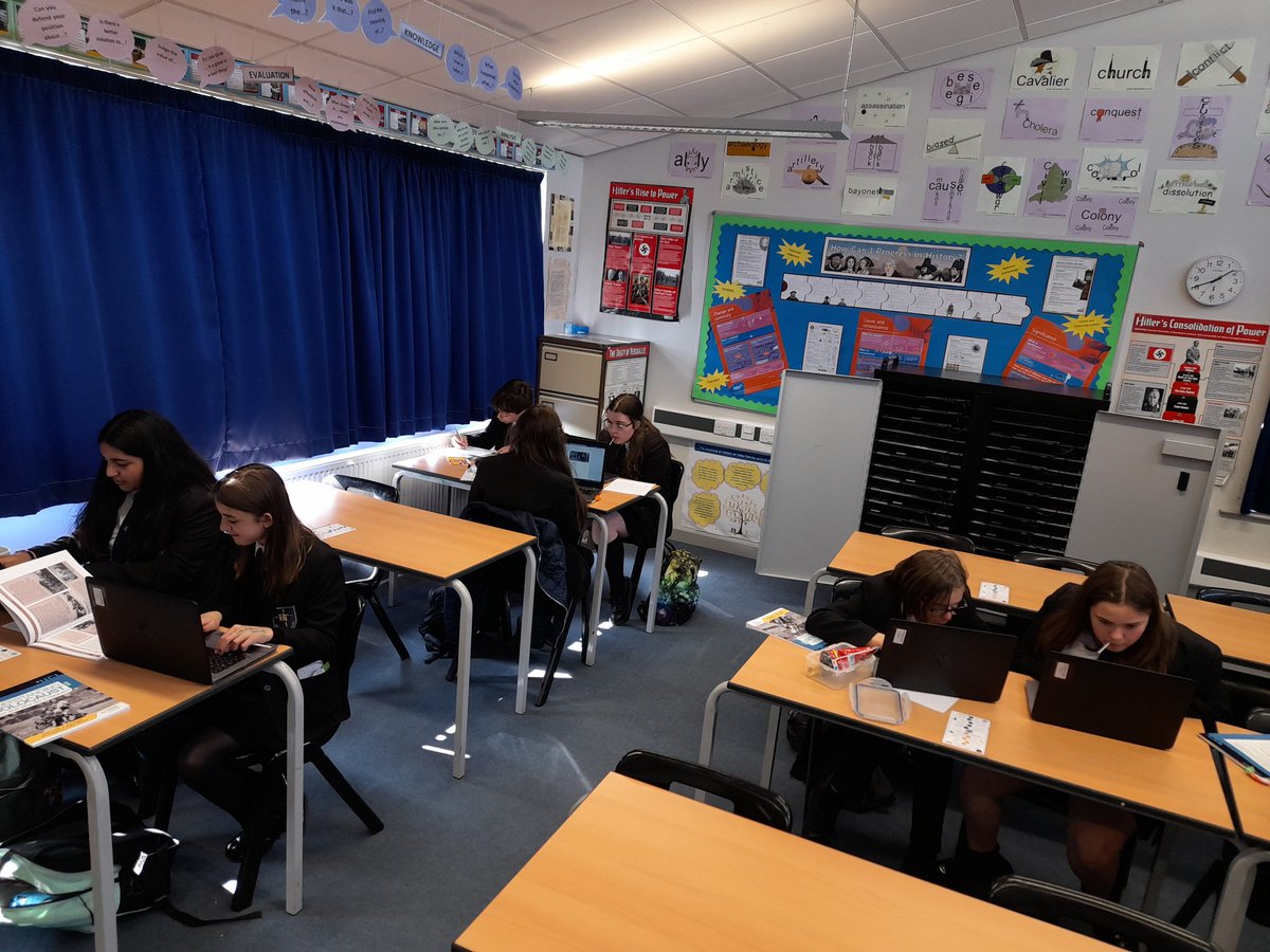 Students working hard at the content for our Holocaust Exhibition in June! <a href="/UCL_Holocaust/">Holocaust Education</a>