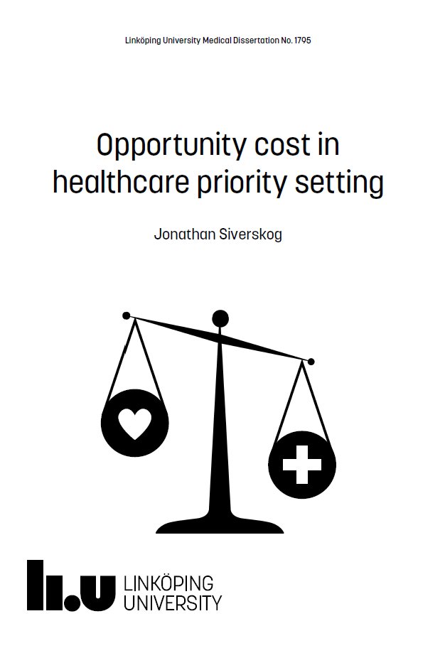 Jonathan Siverskog (@j_siverskog) on Twitter photo April 8, I am defending my thesis <a href="/liu_universitet/">Linköpings universitet</a> <a href="/cmt_liu/">CMT - Centre for Medical Technology Assessment</a>
Opportunity cost in healthcare priority setting diva-portal.org/smash/record.j…
@werner_brouwer will be the opponent
@HenrikssonX April 8, I am defending my thesis <a href="/liu_universitet/">Linköpings universitet</a> <a href="/cmt_liu/">CMT - Centre for Medical Technology Assessment</a>
Opportunity cost in healthcare priority setting diva-portal.org/smash/record.j…
@werner_brouwer will be the opponent
@HenrikssonX