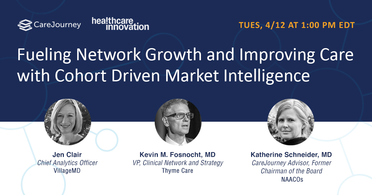 CareJourney by Arcadia (@carejourney) on Twitter photo Market intelligence data is a non-negotiable for leading value-based care organizations. Join Jen Clair of <a href="/VillageMD/">VillageMD</a> and Kevin Fosnocht of <a href="/ThymeCares/">Thyme Care</a> for a discussion around how data informs their growth decisions and care delivery➡️bit.ly/3uihFat
<a href="/HCInnovationGrp/">Healthcare Innovation</a> Market intelligence data is a non-negotiable for leading value-based care organizations. Join Jen Clair of <a href="/VillageMD/">VillageMD</a> and Kevin Fosnocht of <a href="/ThymeCares/">Thyme Care</a> for a discussion around how data informs their growth decisions and care delivery➡️bit.ly/3uihFat
<a href="/HCInnovationGrp/">Healthcare Innovation</a>
