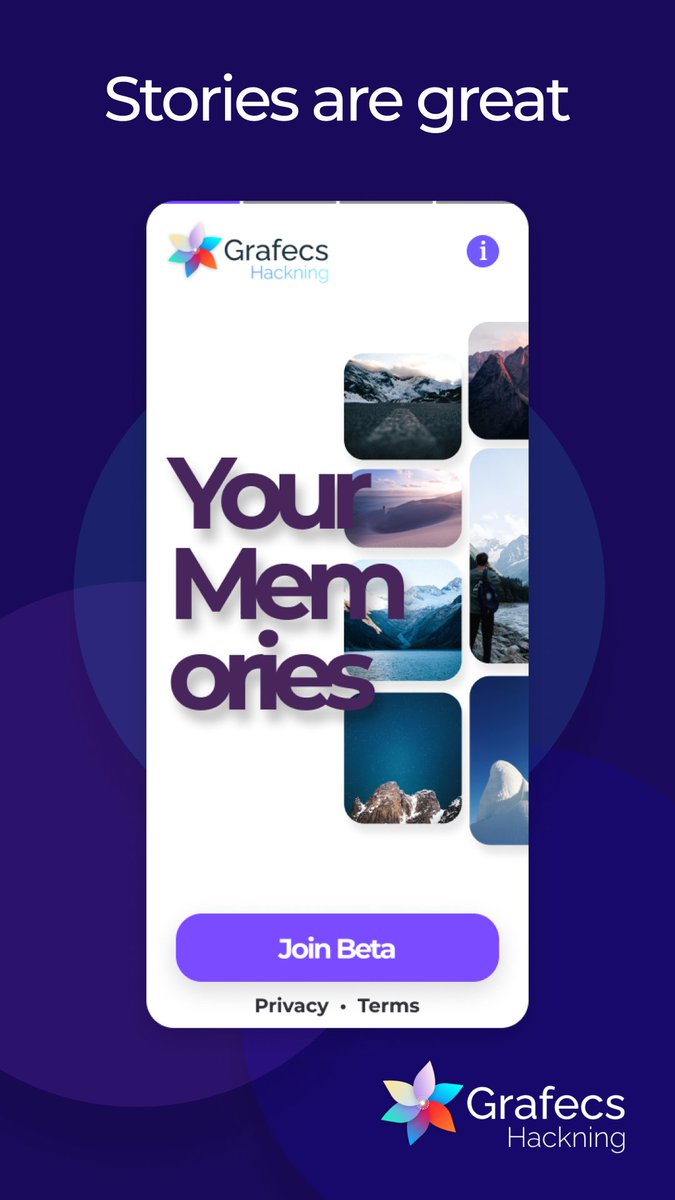 GrafecsApp's tweet photo. We at @HackningHQ  have adopted stories in the Grafecs app landing page, visit https://t.co/REmVxkM4hP and share your feedback about the design!

#UI #uidesign #uiux #design #appdesign #LandingPage #hackning #grafecs #stories #animation #webdesign #Web3 #storage #photostorage https://t.co/vQ1a1owXs9