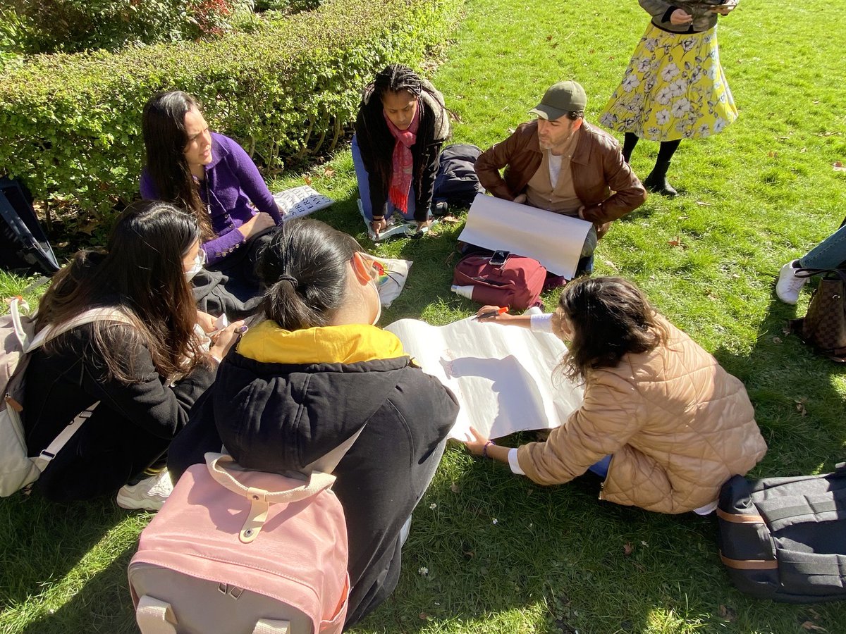 DPU_BUDD's tweet photo. Taking advantage of the arrival of Spring in London, we have been enjoying in this beautiful location for the Participatory Processes module.
During the session, students were working in groups to develop the 21/22 Urban Design Manifesto!
#Participatoryprocesses #BUDD #DPU #UCL https://t.co/UFACB3Bep2
