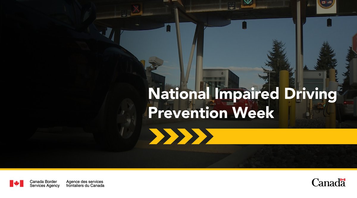 CanBorder's tweet photo. #DYK that there are penalties at the border for impaired drivers, including inadmissibility? #CBSA Officers have the authority to intercept individuals for impaired driving related to either drugs and/or alcohol. Learn more: https://t.co/GeYzgGBCwH
#IDriveAlert https://t.co/O8DF4bSjim