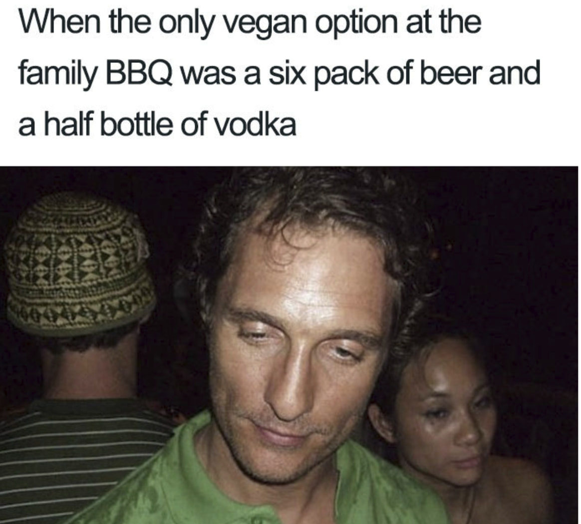 The other day I travelled from Melbourne to Brisbane, and <a href="/Qantas/">Qantas</a> did not even have a vegetarian option, only meat. Seriously guys? My dinner ended up being champagne. Not that I have an issue with that but still LOL get it together.