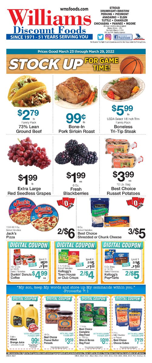 WilliamsFoods's tweet photo. GAME TIME?  MARCH MADNESS?  BASEBALL GAMES?  WE GOT YOU COVERED!!!!      https://t.co/88xbg62p0g https://t.co/TNZEB5uCp6