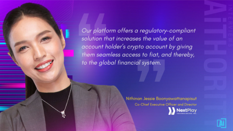 NextPlayTech's tweet photo. AiThority Interview with Nithinan Jessie Boonyawattanapisut, $NXTP Co-CEO  https://t.co/C4SFAJWcq3 
@HotPlay_Games #NextBank #TokenIQ #cryptocurrencies #Fintech #technology #nextplay https://t.co/JJSpc9frkt