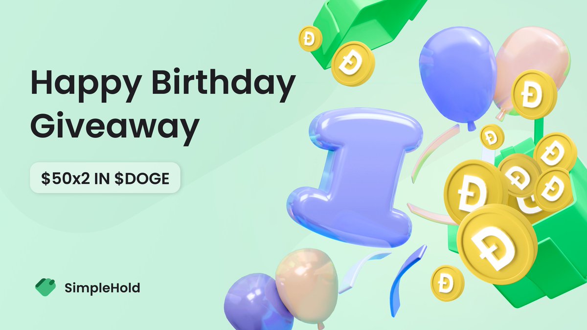 NotumDefi's tweet photo. Today is the first birthday of @SimpleHold 💚🥳

To celebrate it we hold a $100 #DOGE #giveaway:

🔸Subscribe on @SimpleHold and RT the post
🔸Leave your congratulation in the comments

2 winners will be chosen randomly in a week💚

Download SimpleHold ➡️ https://t.co/QGDdfoWwfS https://t.co/TzyIr4hREs