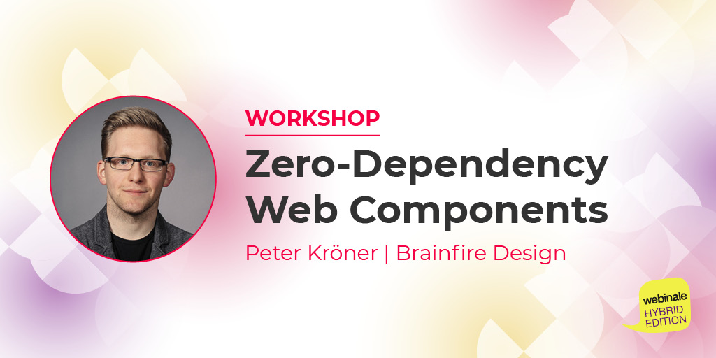 webinale's tweet photo. In diesem Workshop weist @sir_pepe dir den Weg heraus aus dem Dependency-Gulasch moderner Webentwicklung und hin zu #ZeroDependency #WebComponents, gebaut mit puren Webstandards.
Erfahre mehr >> https://t.co/uBPHOrM60q
#webinale #API #HTML https://t.co/EsalXxmseL