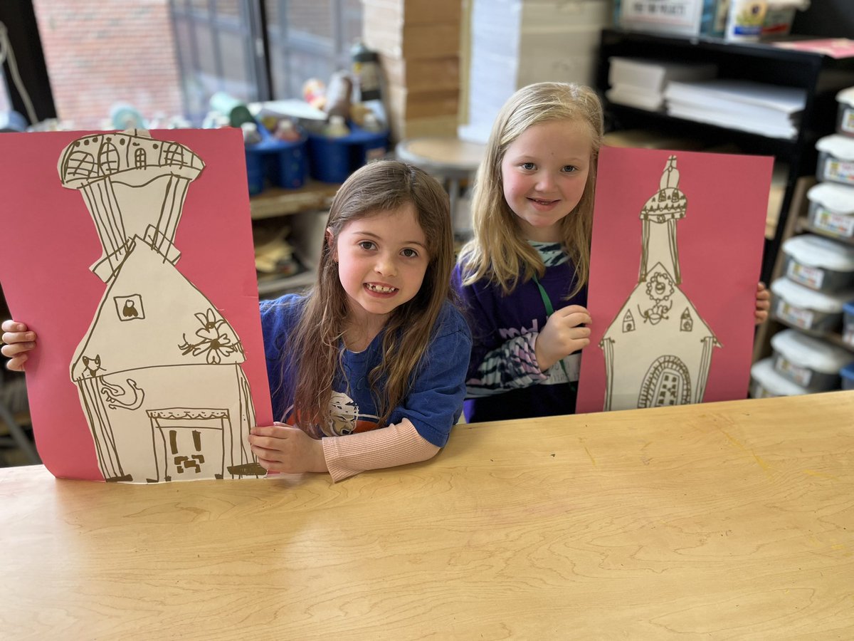 mrsrickiw's tweet photo. “This is my masterpiece!” Under the direction of student teacher Mrs. Kunz, first grade art historians learned about Renaissance architecture and designed their own structures. @WWP_Dalers @wwp_mahervels https://t.co/9llpTqVcIa