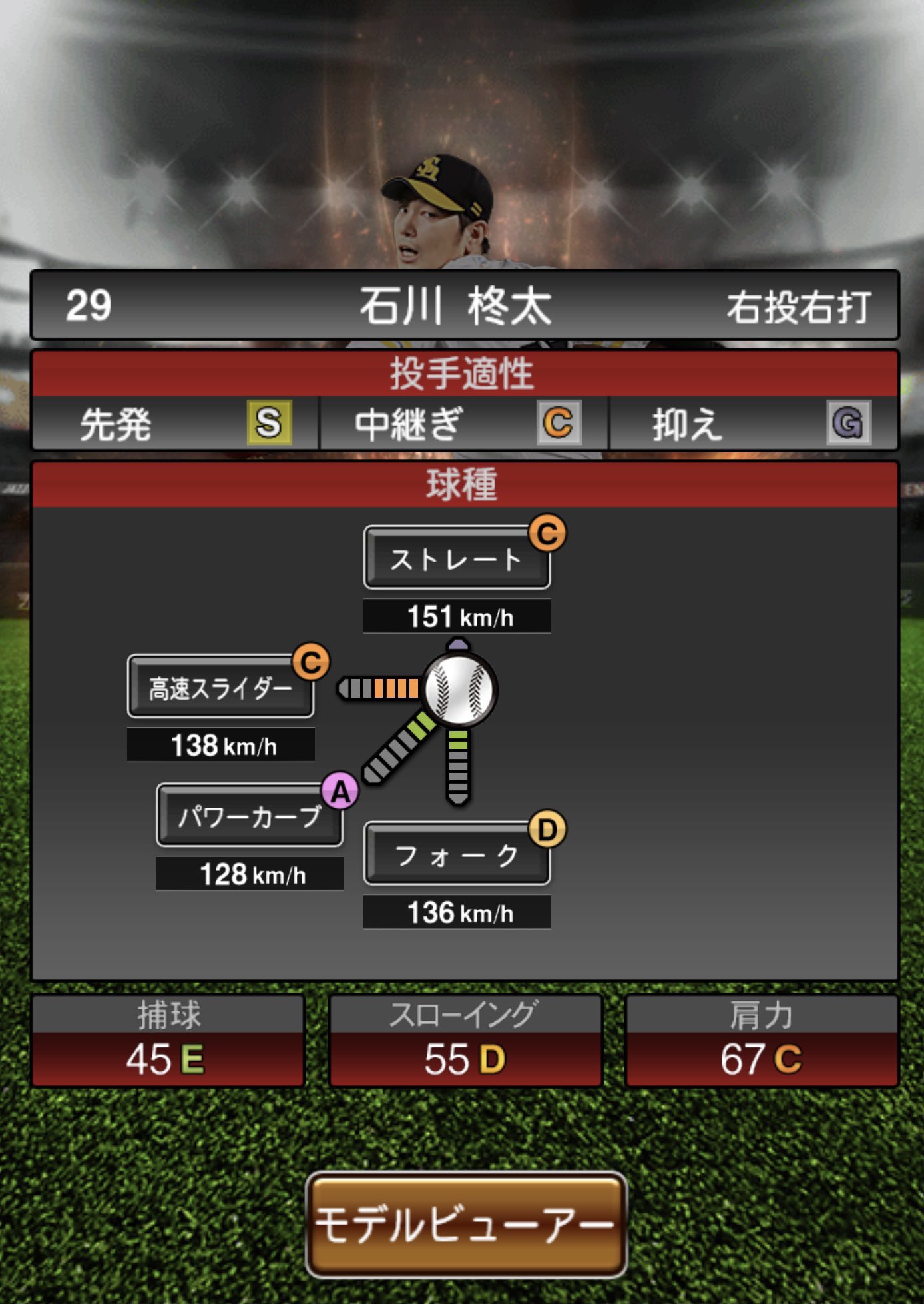 プロスピ 石川 柊 太