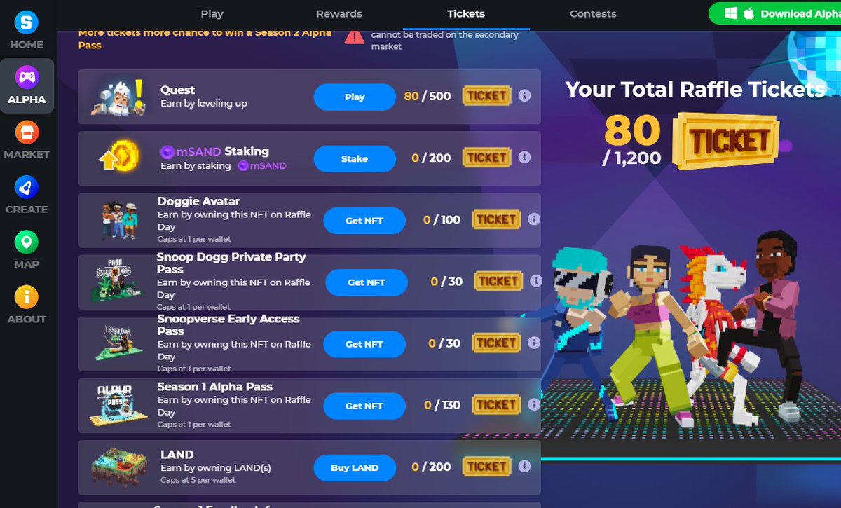 Chi10793430's tweet photo. @TheSandboxGame I just participated in the daily #SandboxAlphaS2Contest for a chance to earn up to 1,000 $SAND! Starting March 22 - Ticket Day. Check out my screenshot below!
👇 #SandboxAlphaS2 https://t.co/IZmm3lspAK