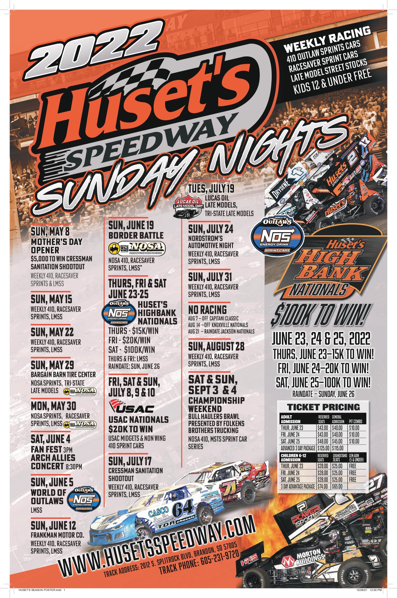 Huset's Speedway on Twitter: "21 𝐁𝐢𝐠 𝐍𝐢𝐠𝐡𝐭𝐬 of Racing and a Concert On