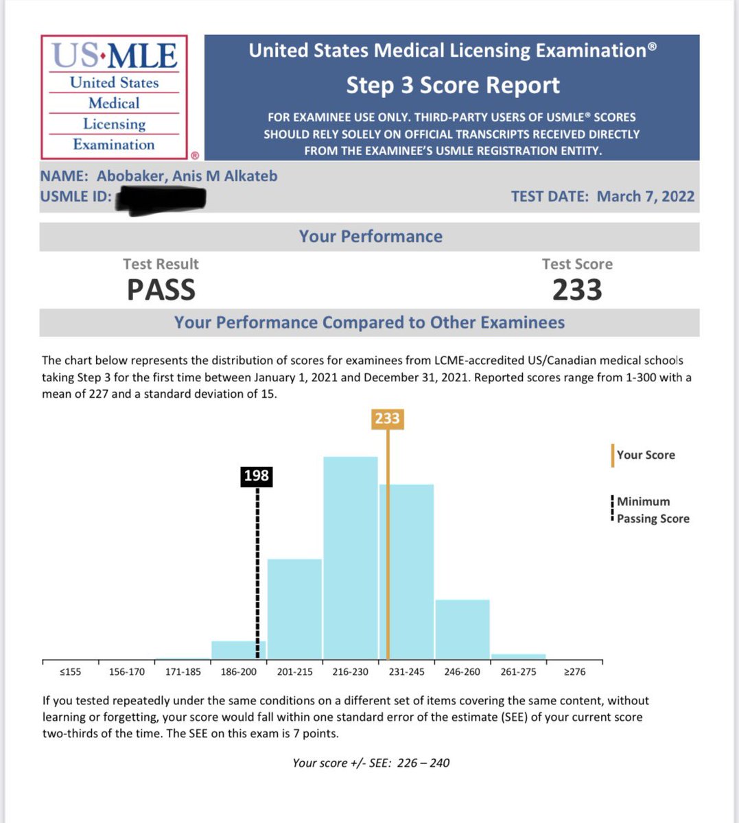 anis_abobaker's tweet photo. #MedTwitter #match2020 #immatch2022 #MatchDay2022 

الحمد لله رب العالمين علي فضلة ومنه وكرمه 😍😍😍 

Done with USMLEs for good 💪💪💪💪 https://t.co/sU9ea3cl5f