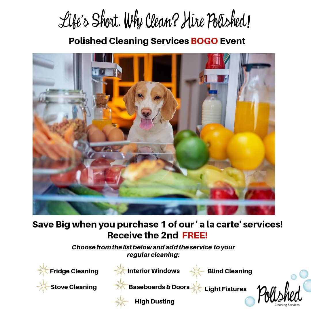 polishedcleanin's tweet image. See our website for a full list of services and book your free consult today! polishedclean.com #springcleaning #customizedcleaning #DreamCleanTeam #supportlocal #giftoftime