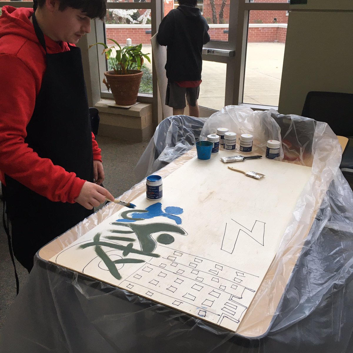 smplydori's tweet photo. Harlem Renaissance original graffiti project—using the main message of artists, musicians &amp; authors they researched &amp; wrote about. Such amazing creativity! 10 outta 10 for engagement. 😎🥰#SchoolLibrarian https://t.co/z22Ew6kIm1