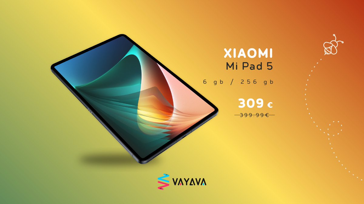 VAYAVA_ES's tweet photo. #VAYAPrimavera
Piensa en grande con la pantalla📲 WQHD+ de 11" del #Pad5 de #Xiaomi y disfruta de tus peliculas favoritas 😎
#pad5👉https://t.co/vewX27zgoM
#xiaomipad5 #Tablet #TabletPad5 #XiaomiTablet https://t.co/lpPoFOQol3