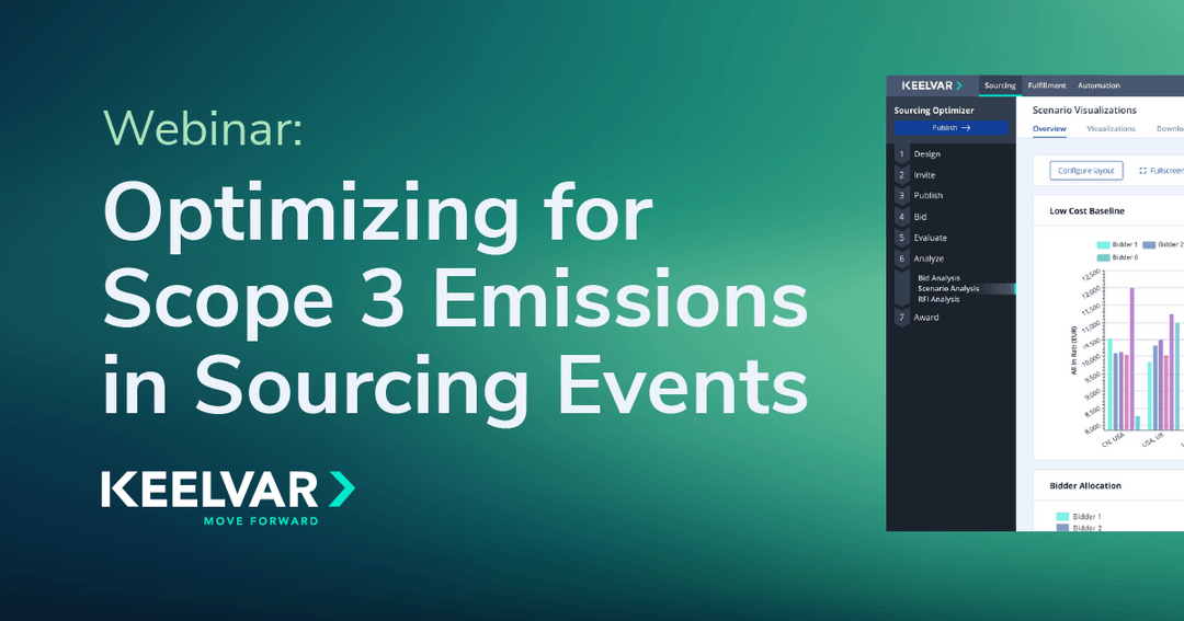 keelvar's tweet photo. 🌱 Learn how sourcing teams can minimize Scope 3 emissions while maximizing the effectiveness of their budget in our 30 minute on-demand webinar 👉https://t.co/pVM0JDuUoA

#sourcing #supplychain #procurement https://t.co/vufqudL8PW