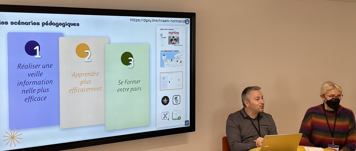 NadiaAjouaou's tweet photo. 🔝Présentation des projets #TraAM favoriser l’engagement scolaire grâce au numérique par Virginie Denis-Marceaux @FereyStmg @CHAUVEAUPascal1 Cécile Renaud @PatrickCariou @DGarrrouste 💫 cc @davidbalny @eduscol_EG https://t.co/03XvLYZv4T