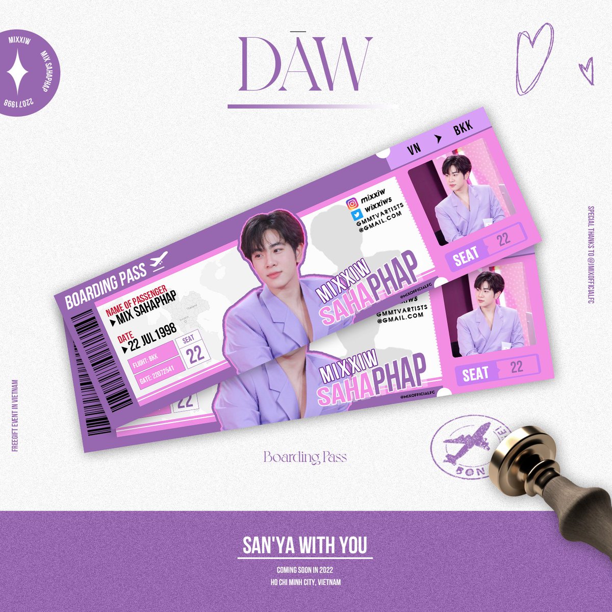 sanyawithyou's tweet photo. [PREVIEW] Daw | Freegift event.

Boarding Pass  | Mixxiw ver.
--------------------------
Designed by @DawDesign1
 --------------------------
for @wixxiws 
#mixxiw #ส่วนผสมของมิกซ์ https://t.co/8IpU0Ga2qI