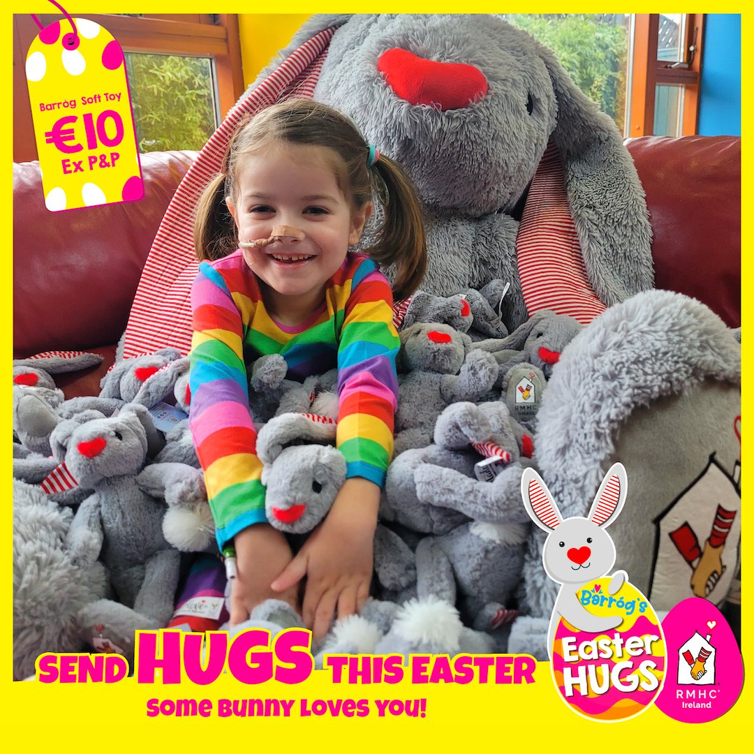 RonaldHouseIre's tweet photo. Send HUGS this Easter! 🐰💛

Barróg is Irish for "Hug" and is the name of this cute bunny who raises much needed funds for families of sick children living in The Ronald McDonald House in Crumlin 🏠💛

Make a big difference with a little hug this Easter 🐰
https://t.co/mBvlnCDiEg https://t.co/kh3CBevWwy