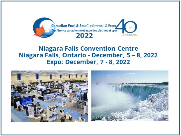 THE 2022 CANADIAN POOL &amp; SPA EXPO WILL BE
LIVE from Niagara Falls Convention Centre
TO BOOK YOUR BOOTH IN 3 EASY STEPS - PLEASE CLICK BELOW: bit.ly/3quFieO